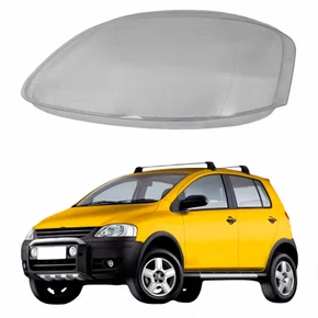 Lente Farol Vw Crossfox 2005 Até 2010 Simples Lado Esquerdo Motorista
