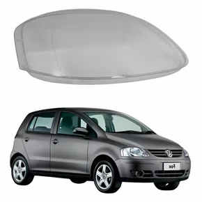Lente Farol Vw Fox 2003 Até 2009 Simples Lado Direito Passageiro