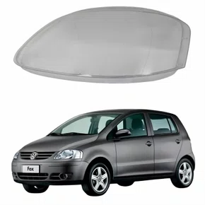 Lente Farol Vw Fox 2003 Até 2009 Simples Lado Esquerdo Motorista