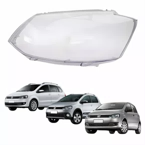 Lente Farol Vw Fox Spacefox Crossfox 2011 Até 2014 Duplo Lado Esquerdo Motorista