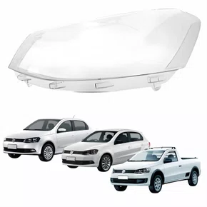 Lente Farol Vw Gol Voyage G6 2013 Até 2016 Saveiro G6 2014 Até 2016 Duplo Lado Esquerdo Motorista