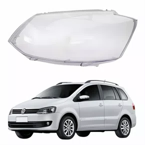 Lente Farol Vw Spacefox 2011 Até 2014 Duplo Lado Esquerdo Motorista