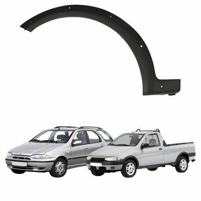 Moldura Dianteira Paralama Fiat Strada Adventure Palio Week Adventure 1996 Até 2000 Lado Esquerdo Motorista