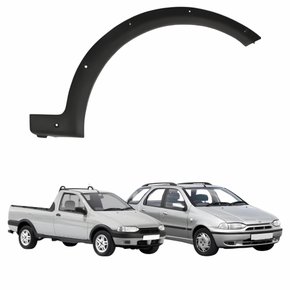 Moldura Dianteira Paralama Fiat Strada Adventure Palio Weekend Adventure 1996 Até 2000 Lado Direito Passageiro