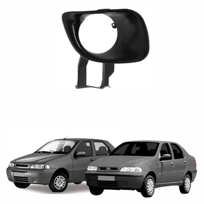 Moldura Farol Auxiliar Fiat Palio Fire 2001 2002 2003 2004 com Furo Lado Esquerdo Motorista