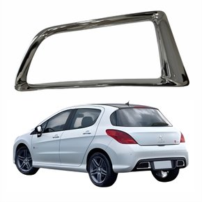 Moldura Friso Escapamento Peugeot 308 2012 Até 2016 Cromado Lado Esquerdo Motorista