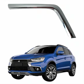 Moldura Parachoque Dianteiro Mitsubishi Asx 2017 Até 2022 Inferior Cromado Lado Esquerdo Motorista