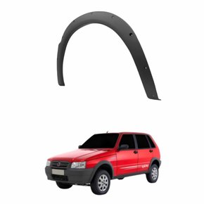 Moldura Para Lama Fiat Uno Way 2005 até 2012 Cinza Lado Esquerdo Motorista