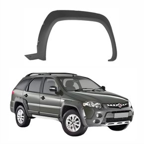 Moldura Paralama Fiat Palio Weekend Adventure 2008 até 2016 Cinza Texturizado Lado Direito Passageiro