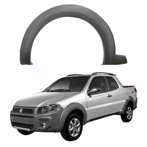 Moldura Paralama Fiat Strada Working 2014 Até 2019 Dianteiro Lado Esquerdo Motorista