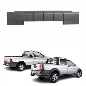 Parachoque Central Traseiro Fiat Strada Trekking Working 2005 Até 2012 Cinza Texturizado