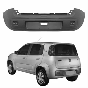 Para-choque Traseiro Fiat Uno Vivace 2011 2012 2013 2014 Cinza