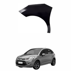Paralama Citroen C3 2013 até 2021 sem Furo Lado Esquerdo Motorista