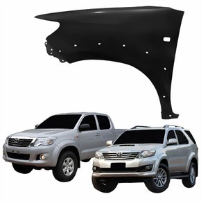Para-lama Dianteiro Hilux Srv Sw4 2012 2013 2014 2015 Com Furo Pisca Moldura Lado Esquerdo Motorista