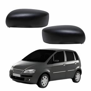 Par Capa Retrovisor Fiat Idea 2003 Até 2010 Texturizado Sem Furo