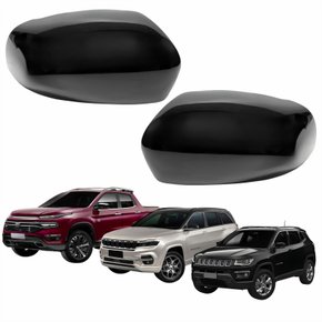 Par Capa Retrovisor Fiat Toro 2016 Até 2023 Jeep Compass Commander 2016 Até 2023 Liso