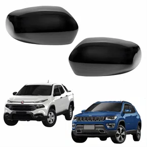 Par Capa Retrovisor Fiat Toro Jeep Compass 2017 Até 2024 ORIGINAL