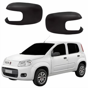 Par Capa Retrovisor Fiat Uno Vivace 2011 2012 2013 2014 Liso Com Furo