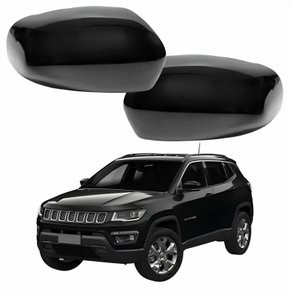 Par Capa Retrovisor Jeep Compass 2016 Até 2023 Texturizado