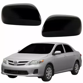 Par Capa Retrovisor Toyota Corolla 2009 Até 2014 Sem Furo