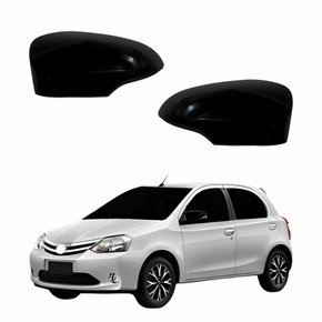 Par Capa Retrovisor Toyota Etios 2012 Até 2020 Com Furo