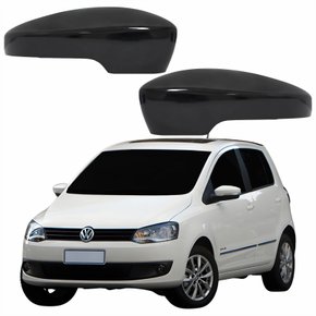 Par Capa Retrovisor Vw Fox 2013 2014 Liso Com Furo
