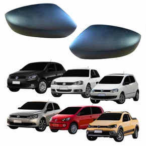 Par Capa Retrovisor Vw Fox Gol Saveiro Voyage G6 2013 Até 2016 Up Golf 2013 2014 METAGAL Sem Furo Texturizado