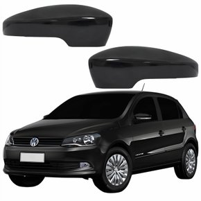 Par Capa Retrovisor Vw Gol 2013 2014 Liso Com Furo