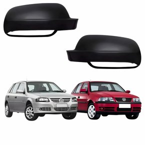 Par Capa Retrovisor Vw Gol G3 1999 Até 2005 Vw Gol G4 2005 Até 2012 Preto