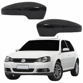 Par Capa Retrovisor Vw Golf 2013 2014 Liso Com Furo