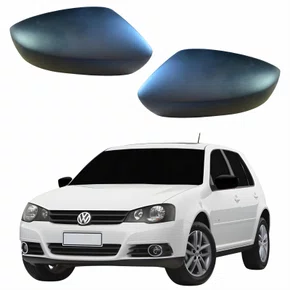 Par Capa Retrovisor Vw Golf 2013 2014 METAGAL Sem Furo Texturizado