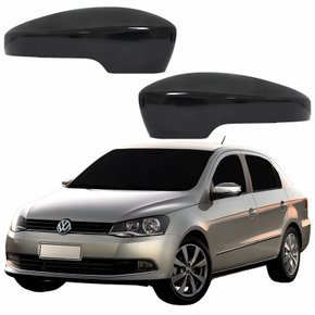 Par Capa Retrovisor Vw Voyage 2013 2014 Liso Com Furo