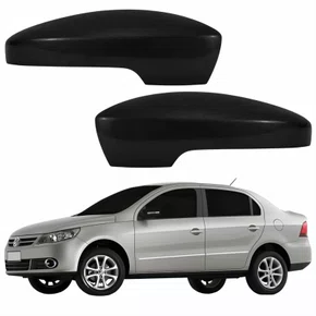 Par Capa Retrovisor Vw Voyage G5 2008 2009 2010 2011 2012 Texturizado Com Furo
