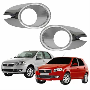 Par Copo Grade Milha Fiat Palio BBB Siena 2008 2009 2010 2011 2012 Cromado