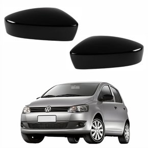 Par de Capa de Retrovisor Vw Fox 2011 até 2016 Black Piano