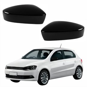 Par de Capa de Retrovisor Vw Gol G6 2012 até 2016 Black Piano