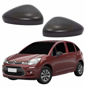 Par de Capa Retrovisor Citroen C3 2013 Até 2021 Texturizado