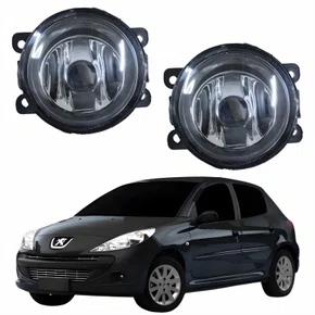 Par de Farol Auxiliar De Milha Peugeot 207 Lente Acrílico