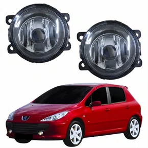 Par de Farol Auxiliar De Milha Peugeot 307 Lente Acrílico