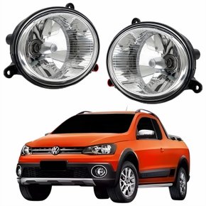 Par de Farol Auxiliar De Milha Vw Saveiro Cross G6 2013 Até 2016 Original Arteb