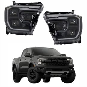 Par de Farol Ford Ranger Raptor 2024 2025 Full Led Com Projetor Com Reator