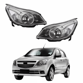 Par de Farol Gm Agile 2009 Até 2016 Máscara Cromomix