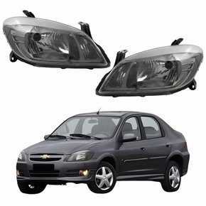 Par de Farol Gm Prisma 2012 Até 2014 Cromomix