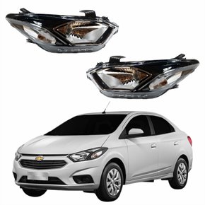 Par de Farol Gm Prisma 2017 Até 2019 Com LED