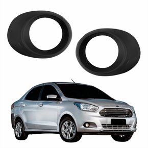 Par de Grade Parachoque Ford Ka 2014 Até 2017 Com Furo