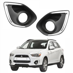 Par de Grade Parachoque Mitsubishi ASX 2013 Até 2016 Com Aro Cromado