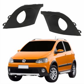 Par de Grade Parachoque Vw Crossfox 2011 Até 2014 Com Furo