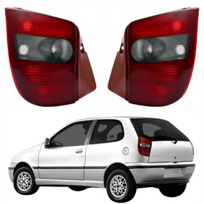 Par de Lanterna Fiat Palio 1996 Até 2000 Fumê