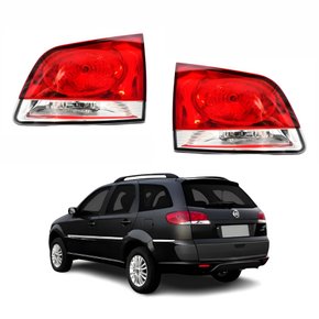Par de Lanterna Fiat Palio Weekend 2008 Até 2012 Bicolor Tampa