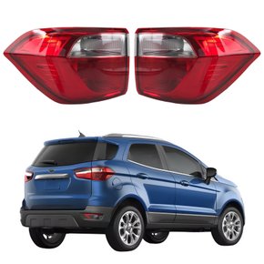 Par de Lanterna Ford Ecosport 2013 Até 2021 Bicolor Cristal Canto